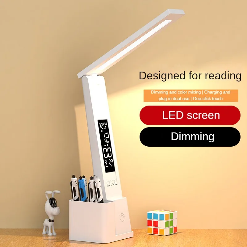 Table Lamp Led For Children And Students To Study Eye-Care Home Bedroom Desk Dormitory Rechargeable Bedside Writing Reading Lamp