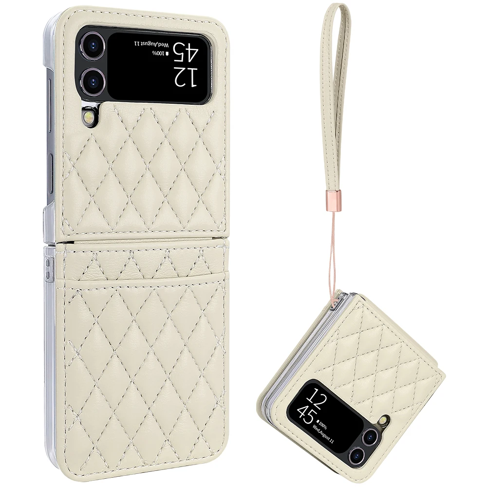 Luxurious Green PU Leather Phone Case with Wrist Strap and Card Slot