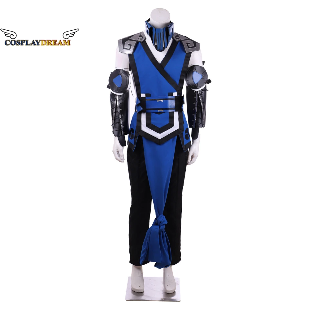 

Mortal Kombat 11 Sub Zero Cosplay Costume Outfit Game Adult Costume Ninja BLUE Fighter Cosplay Full Suit
