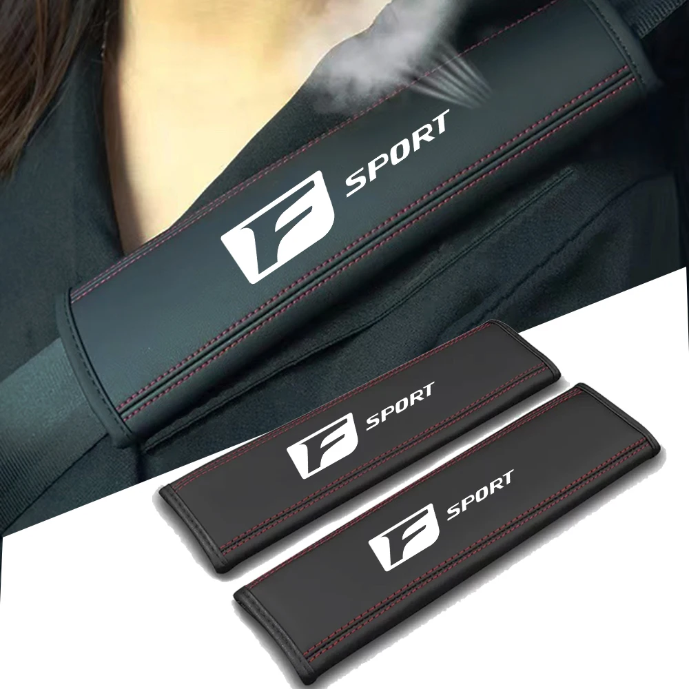 

1Pcs Car accessories seat belt Safety Belt Shoulder Cover Seat Belt Padding Pad For Lexus F LFA ISF GSF RCF F SPORT gs nx es if