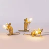Modern LED Table Lights Resin Animal Rat Cat Squirrel LED Night Lights Mouse Table Lamps Home Decor Desk Lamp Lighting Fixtures 5