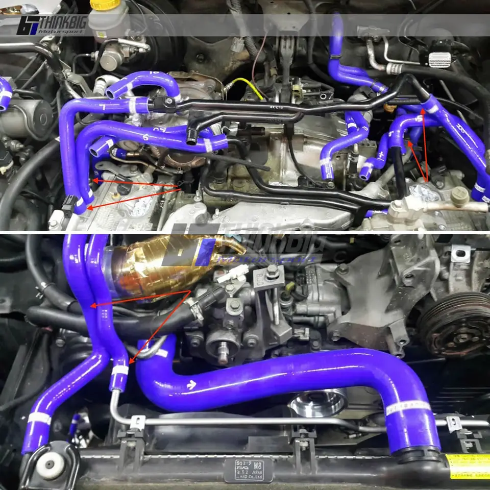 シリコンラジエーターホースキット 2003-2009 スバル レガシィ B4/BP5