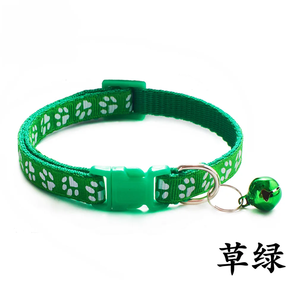 Title 19, Multi-color Adjustable Cat Pet Collar Cute Paw ...