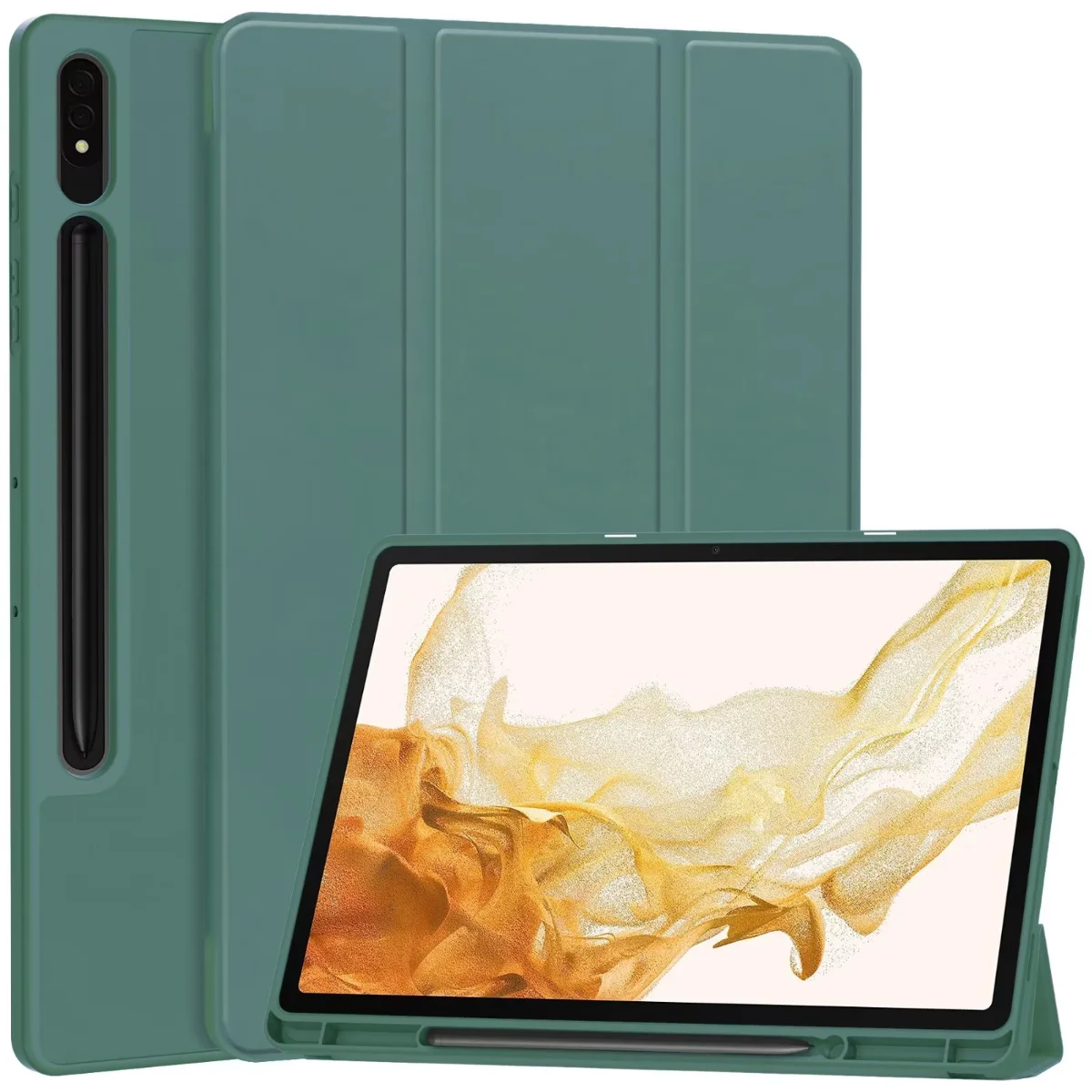 

Smart Cover for Samsung Galaxy Tab S9 Plus 12.4'' Tablet Case SM-X810 X816B X818U Folding Tpu Stand Protective Shell Auto Sleep