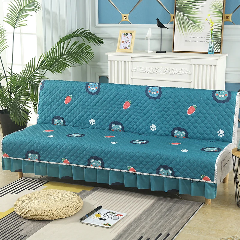 Universal Stretch  Sofa Bed Cover Couch Covers Armless Sofa Cover Washable  Elastic Folding Furniture Sofa Bed Covers 4