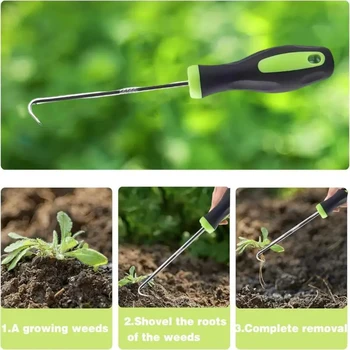 Manual Weed Root Remover: Ergonomic Design & Non-Slip Grip – Effortless Weeding Tool for Lawn, Patio & Gravel Surfaces