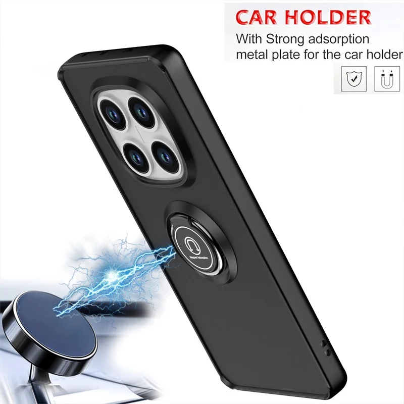 Enhanced Shockproof Armor Case with Matte Hard PC Back and Ring Stand Holder