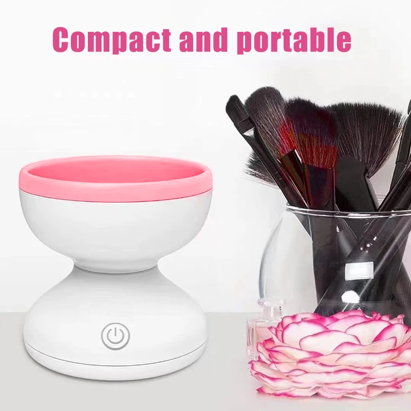 Electric Makeup Brush Cleaner Dryer Set Cosmetic Brush Auto Clean Quick Spin Dry Makeup Brush