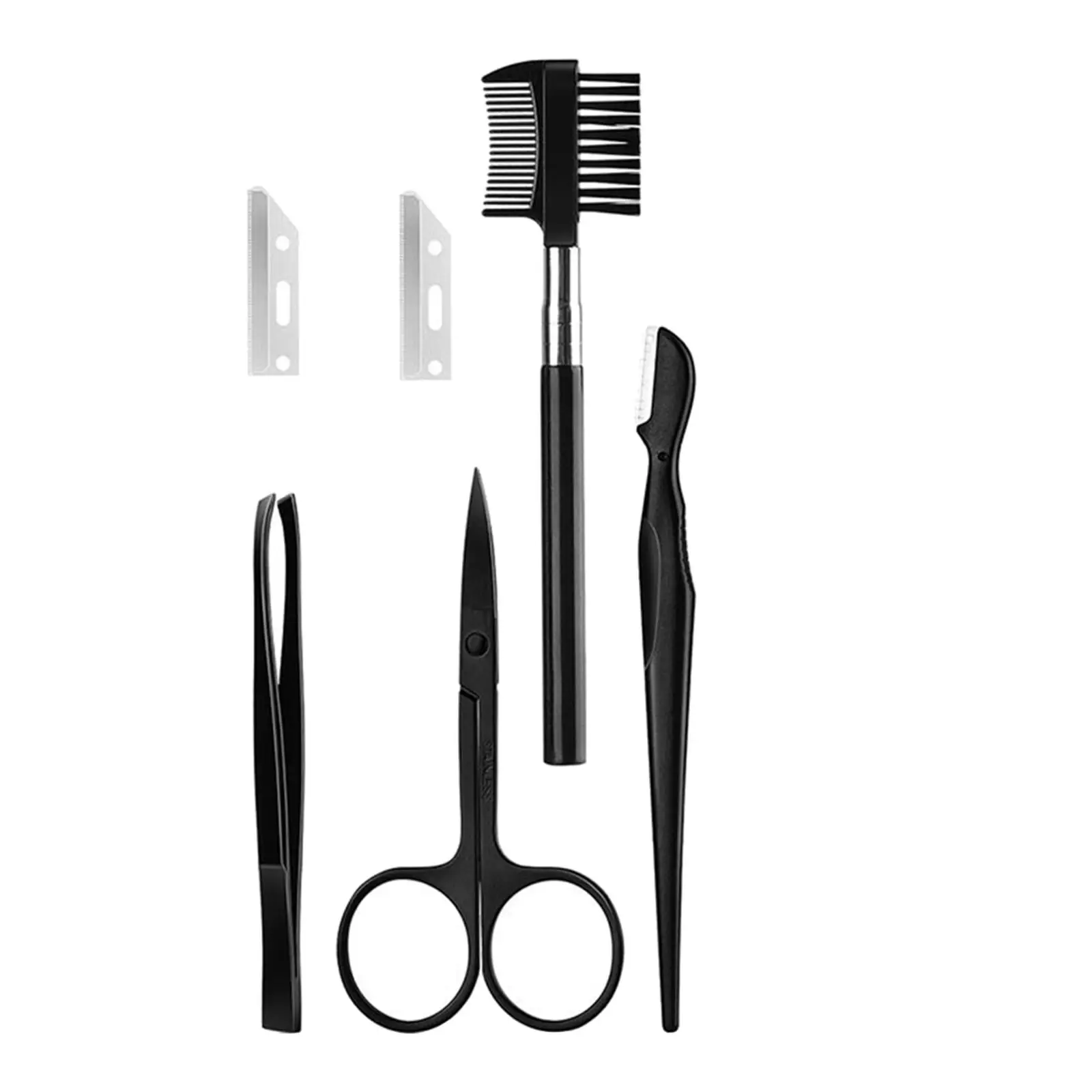 11-in-1 Eyebrow Grooming Set, Professional Steel Brow Eyebrow Brush