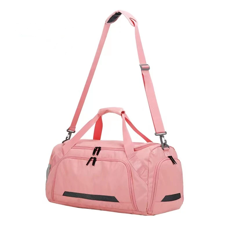 Female Fitness Bag with Shoe Bin for Dry and Wet Separation Business Luggage Waterproof Polyester Female Travel Bag