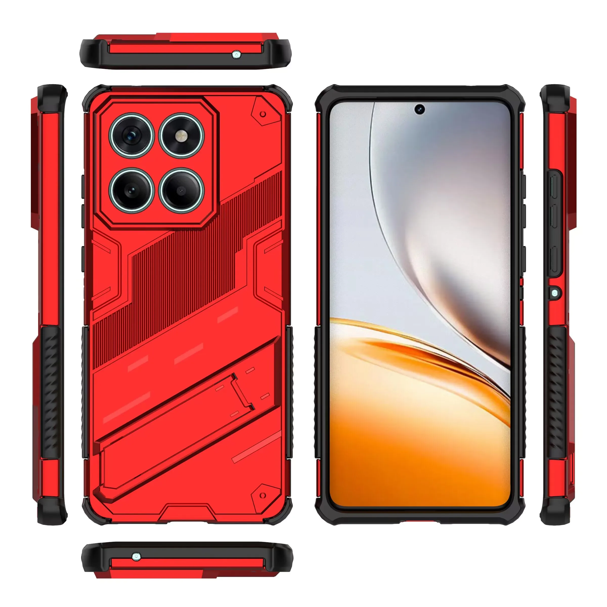 Senior Heavy Duty Armor Phone Case with Kickstand and Shockproof Hard Back Cover