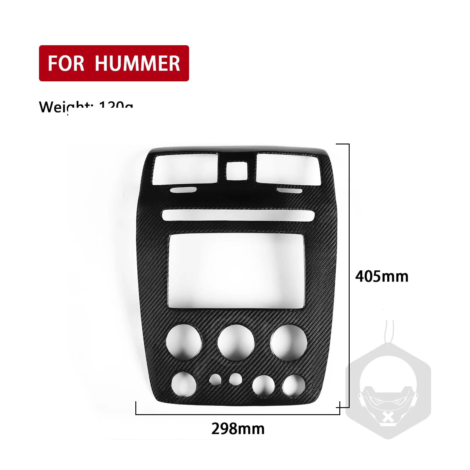 For Hummer H3 2007 2008 2009 2010 Center Dashboard Control Panel Cover Real Carbon Fiber Hardware Refit Car Interior Accessories