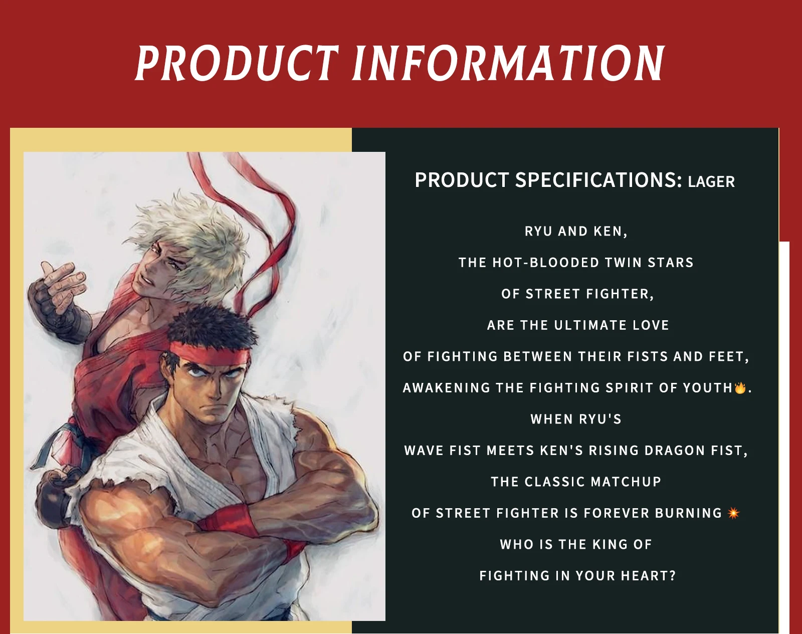 Street Fighter Ryu and Ken Martial Arts Uniform Cosplay Costume Set