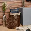 Rattan Laundry Basket Basket For Laundry Storage Basket With Cover Household Woven Laundry Basket 3