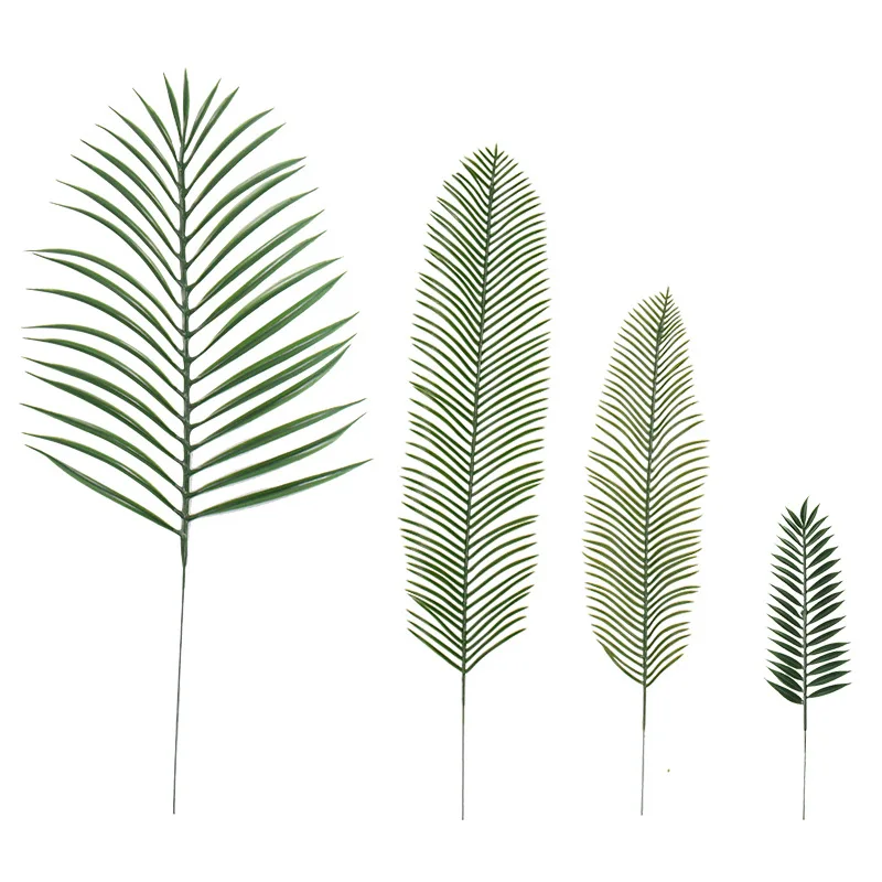 Künstlichen Grün Tropical Palm Blätter Brasilien Blatt Dschungel Safari Geburtstag Party Dekoration Hochzeit Home Decor Tabelle Gefälschte Pflanzen – Detail 16