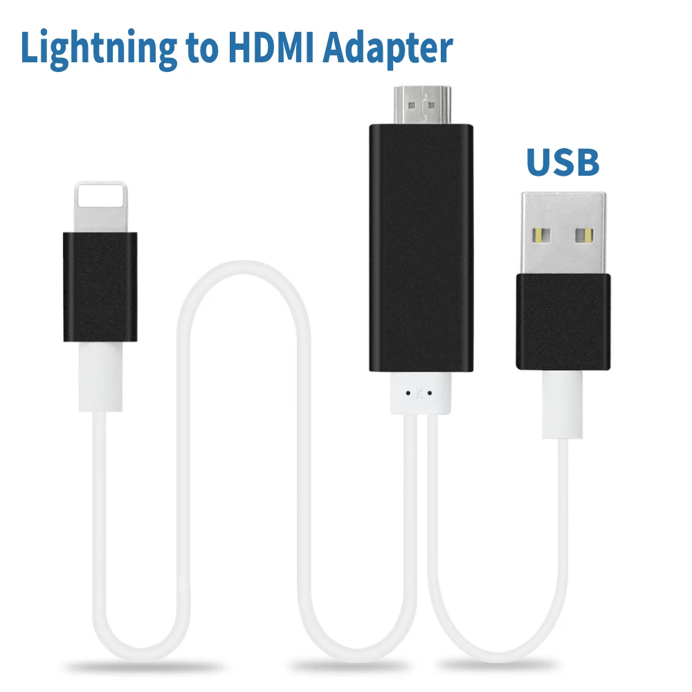 Lightning to HDMI Adapter 1080P HD Sync Screen For iPhone 14/13/12