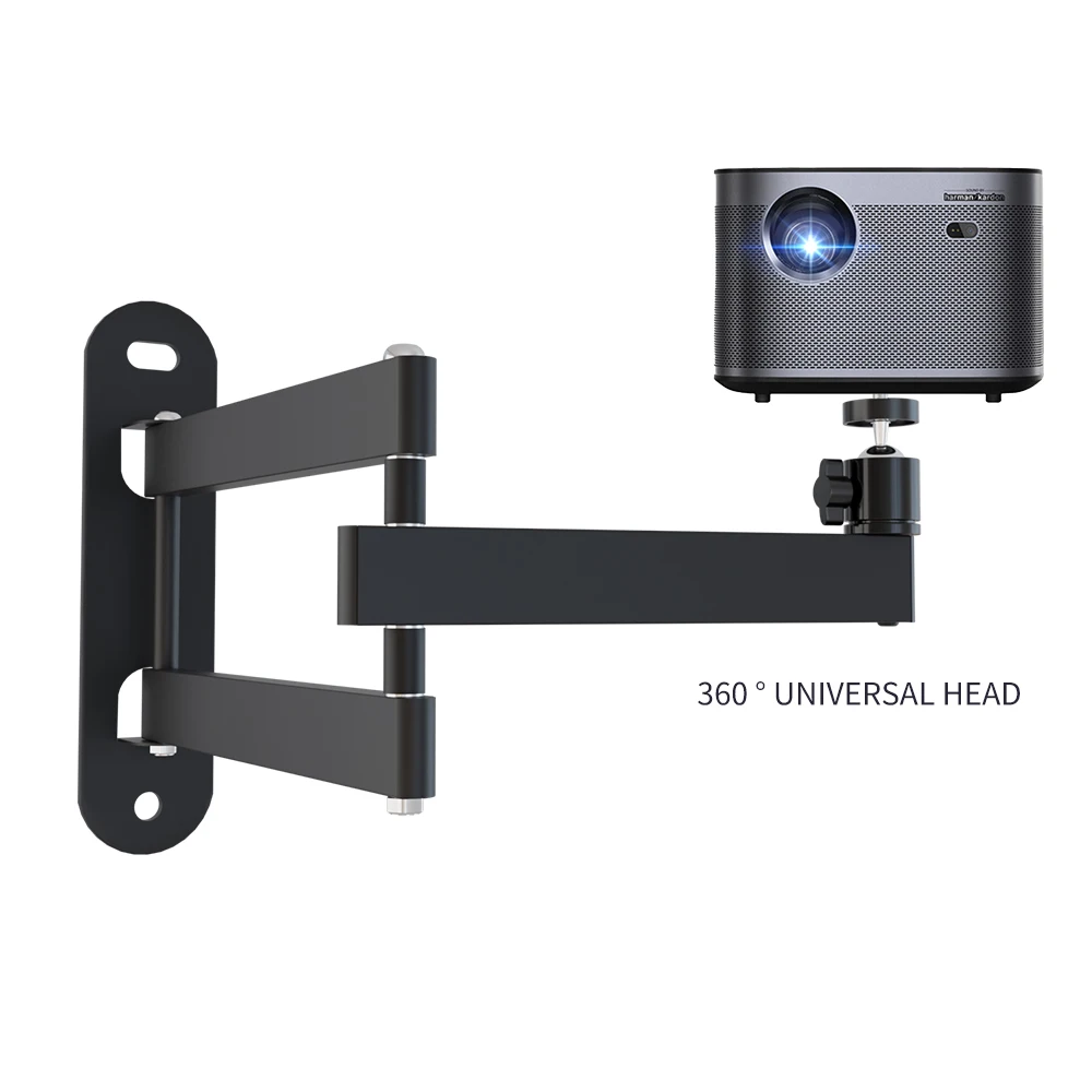 Projector Wall Mount Bracket Boom Arm Stand Aluminum Alloy for Universal 1/4 Inch Screw Hole Item XGIMI TD 3Kg Loading Capacity images - 6