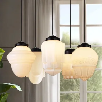 Modern Glass LED Pendant Lights for Living Dining Room Food Tables Kitchen Study Chandelier Home Decor Hanging Light Fixture 1