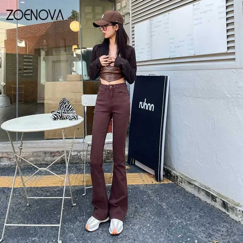 ZOENOVA Flare Jeans Low Waist Loose stretch Jean Women Pants 2023 Elastic  Fashion Boyfriend Style Denim Pant Trousers 5 Color - AliExpress