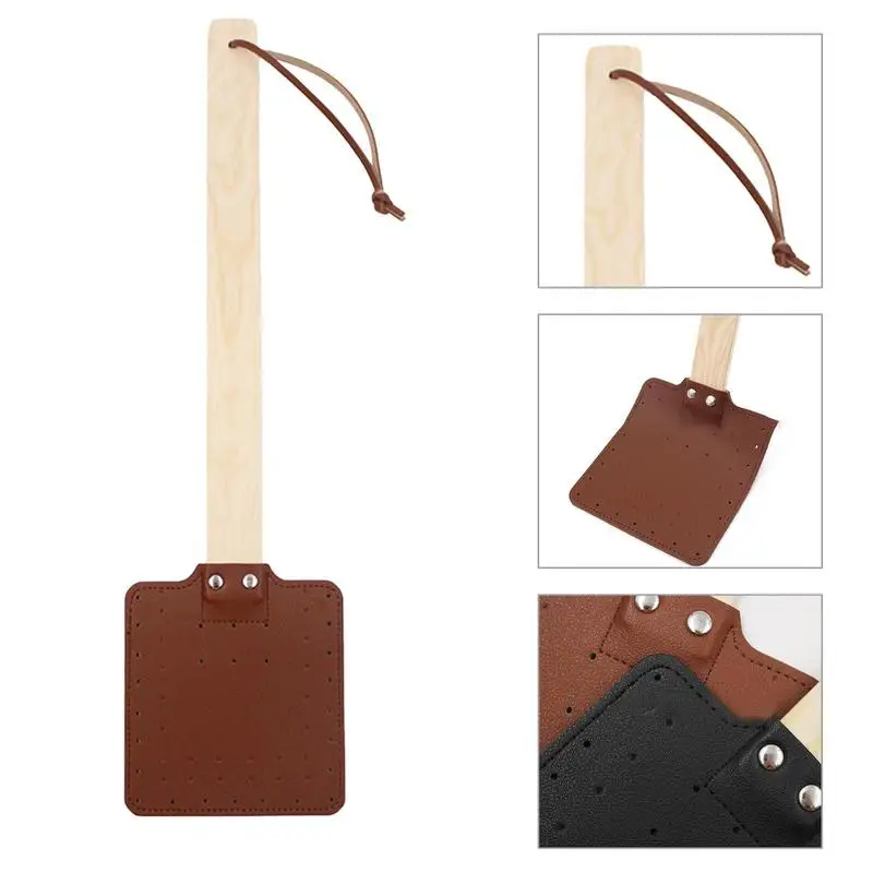Fly Swatter Leather Fly Swat for Home Flexible Eliminate Swats Summer Mesh Home Lengthening for Garden Outdoor