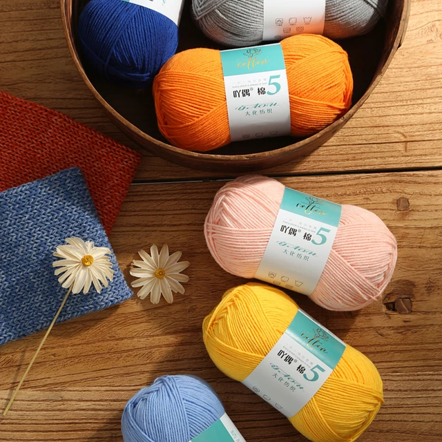 1Pc 100g 60% Cotton knitting yarn 40% acrylic Crocheting Yarn Handmade DIY  sweater Thread hat scarf line 240M - AliExpress