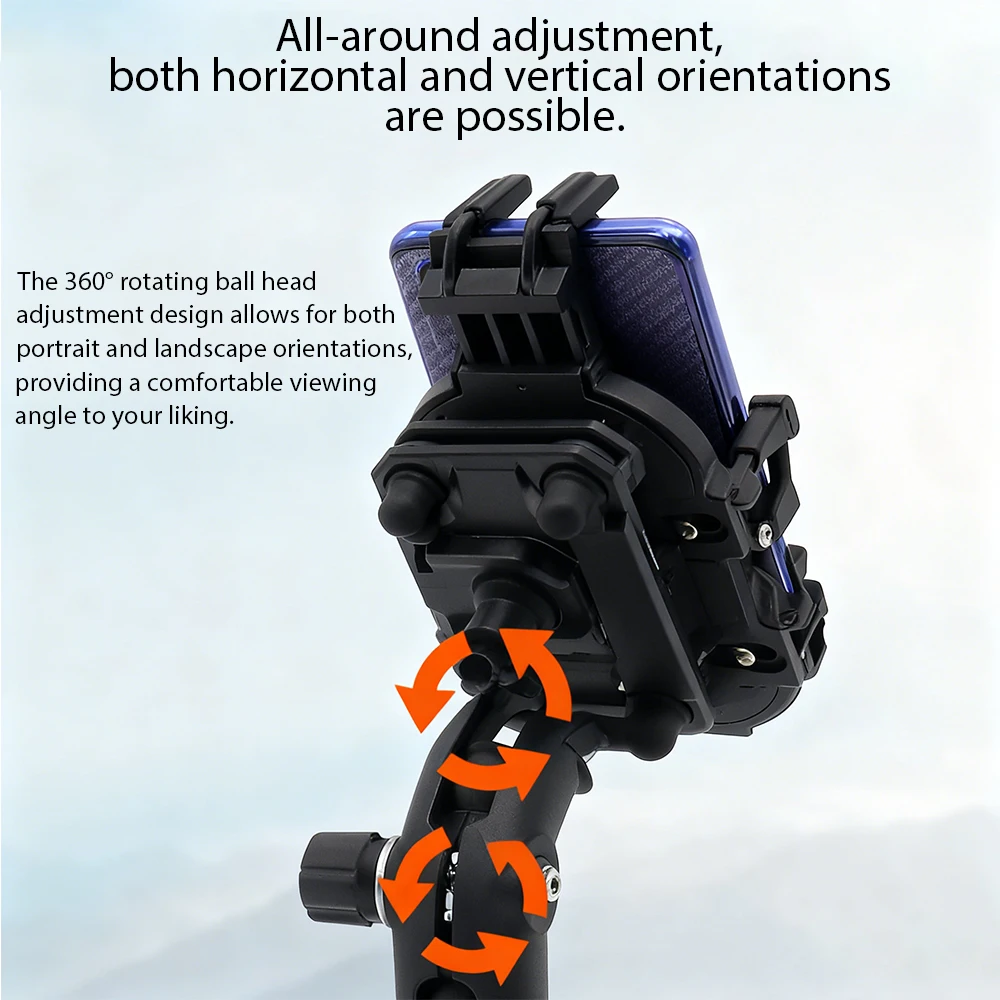 Durable 360° Adjustable Anti-Shake Motorcycle Phone Holder