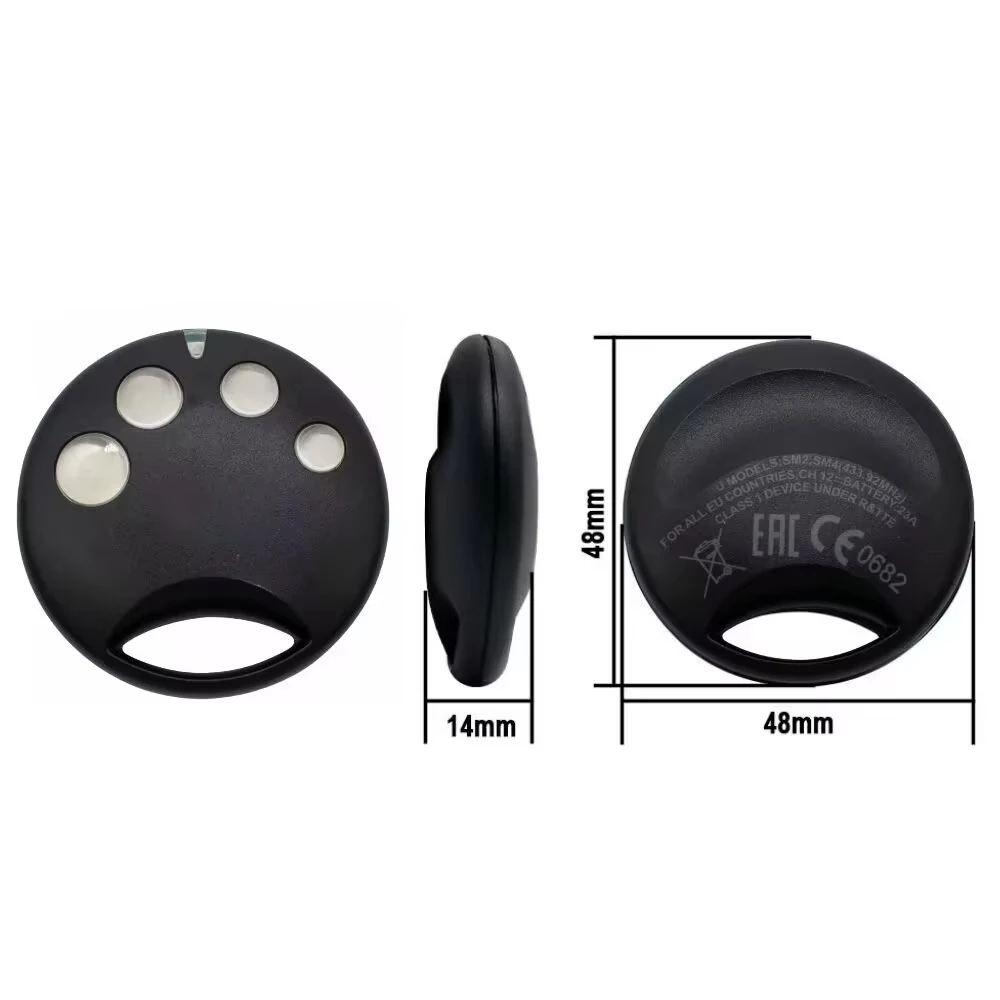 2/4/6/8/10PCS NICE SMILO SM2 SM4 Garage Door Remote Control For SMXI SMX2 SMX2R SMXIS OXI OX2 Gate Opener 433 MHz Rolling Code 6