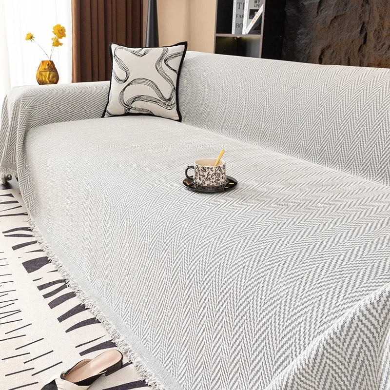 Nordic Chenille Sofa Towel Cover All Season Universal Sofa Throw Blankets Non Slip Pets Kids Anti-dirty Recliner Armchair Covers