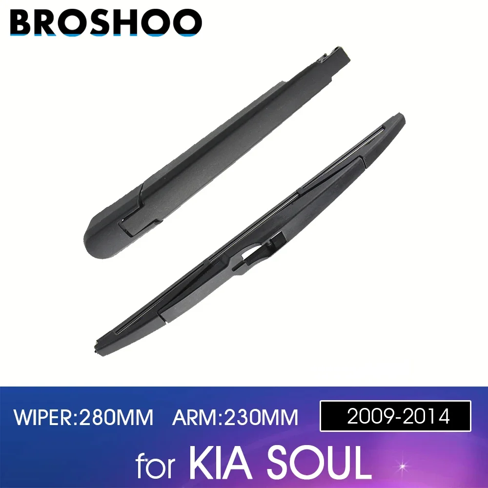 

BROSHOO Car Rear Wiper Blades Back Windscreen Wiper Arm For KIA Soul Hatchback (2009-2014) 280mm,Windshield Auto Accessories