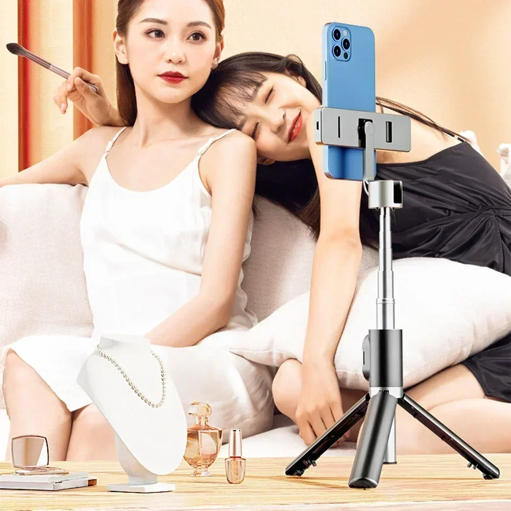 무선 블루투스 원격 휴대용 셀카봉, IOS 안드로이드 휴대폰용 휴대폰 삼각대, 셀카 스탠드