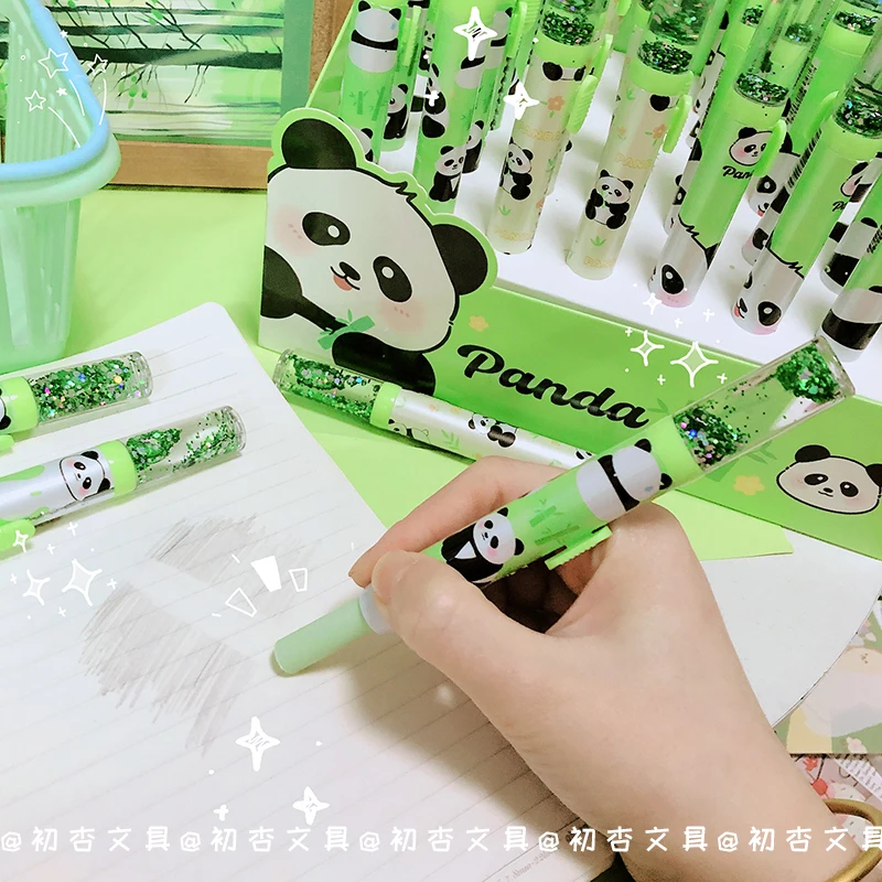 Kawaii Quicksand Push-pull Design Panda Portable Rubber Eraser Cute Erasers for Kids School Office Supplies Gift Stationery