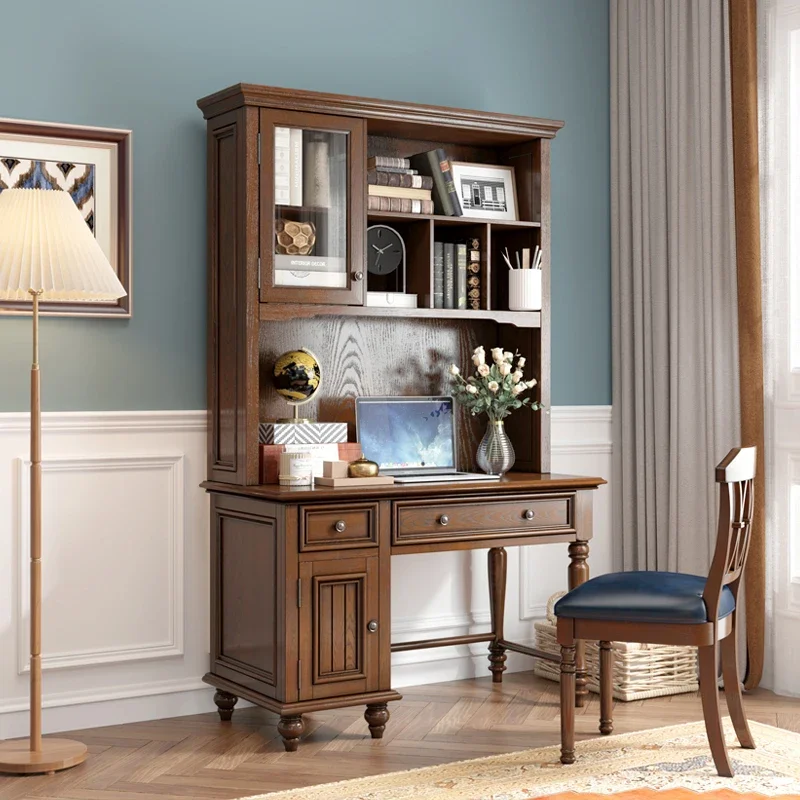 

Стол из массива дерева в американском стиле, домашний компьютерный стол, пепельный стол для маленькой квартиры