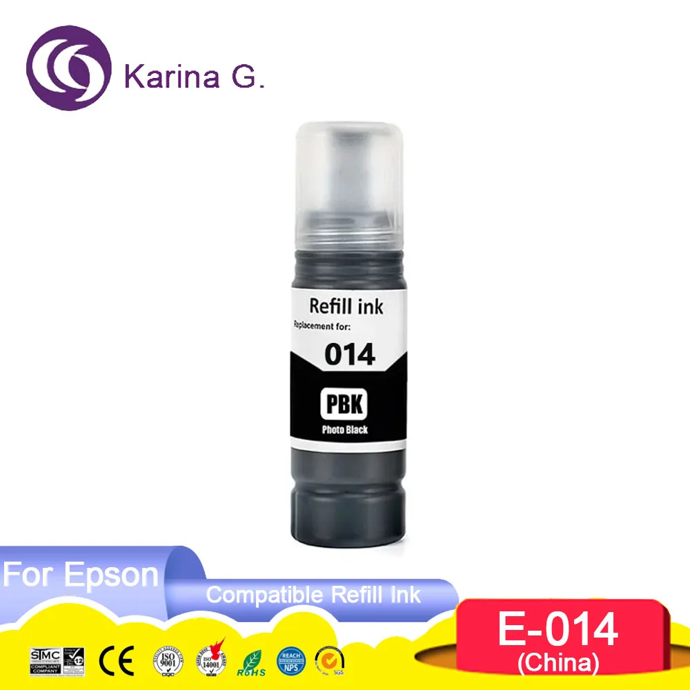 013 014 Premium Compatible Bulk Bottle Water Based Refill Ink for  EcoTank L8168