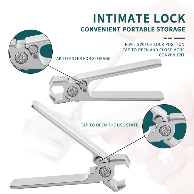 Wide Jaw Nail Clippers Stainless Steel Manicure Cutter Thick Hard Toenail Fingernail Scissors Trimmer Tools