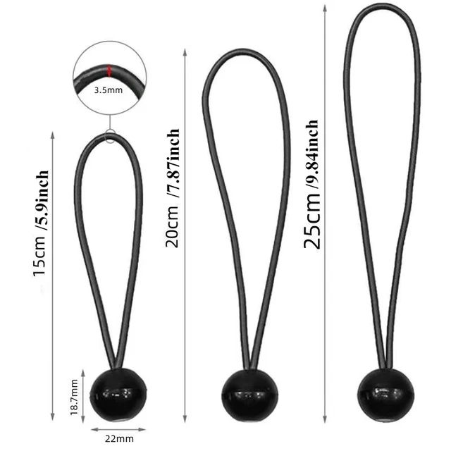 Outdoor Elastic Ball Rope Bungee Cords  Portable  Tarpaulin Awning Canopy  Heavy Duty Tarp Tie Down for Shelter  Tent Fixing 2