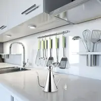 1/0.5/0.27L 304 สแตนเลสสตีลขวดน้ํามันทุกวันDispenserครัวคอนเทนเนอร์น้ําส้มสายชูพอดีเครื่องปรุงอาหารLeakproofซอส 3