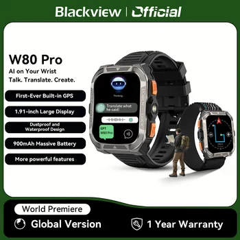 [World premiere]Blackview W80 PRO Outdoor Rugged Smart Watch, GPS Position Smartwatch, 1.91‘’ Display, 900mAh with Flashlight 1