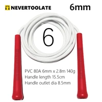 JR100-6 140 gram 6 mm LOW AND MID TEMPERATURE 60A 80A diameter PVC skip rope 15.5cm middle-long handle NEVERTOOLATE GOOD QUALITY 2