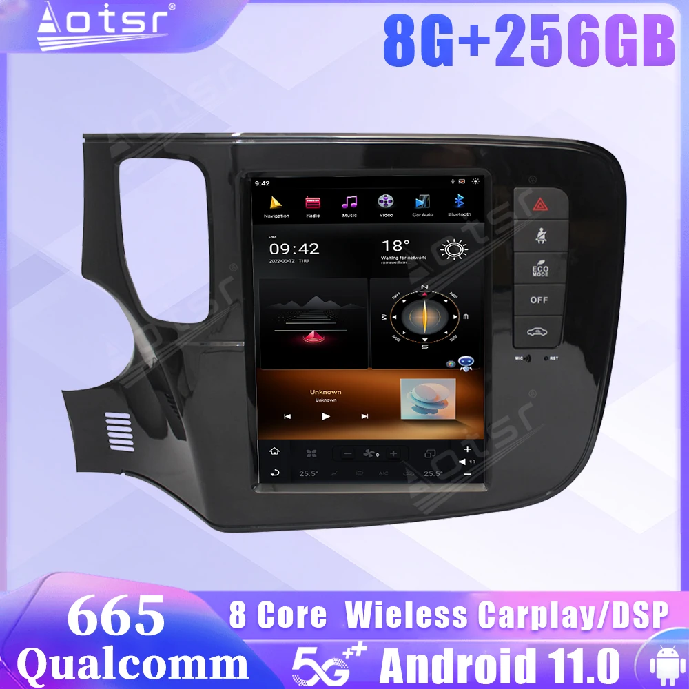 

Qualcomm Snapdragon 665 Android 11 Auto Car Radio For Mitsubishi Outlander 2014 2015 2016 2017 2018 GPS Carplay Stereo Head Unit