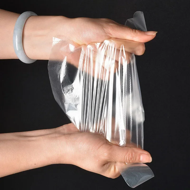 Disposable Plastic Gloves Disposable Gloves 500/100Pcs Transparent One-off Plastic Gloves Food Grade PE Material Pizza BBQ Clear Multi-functional