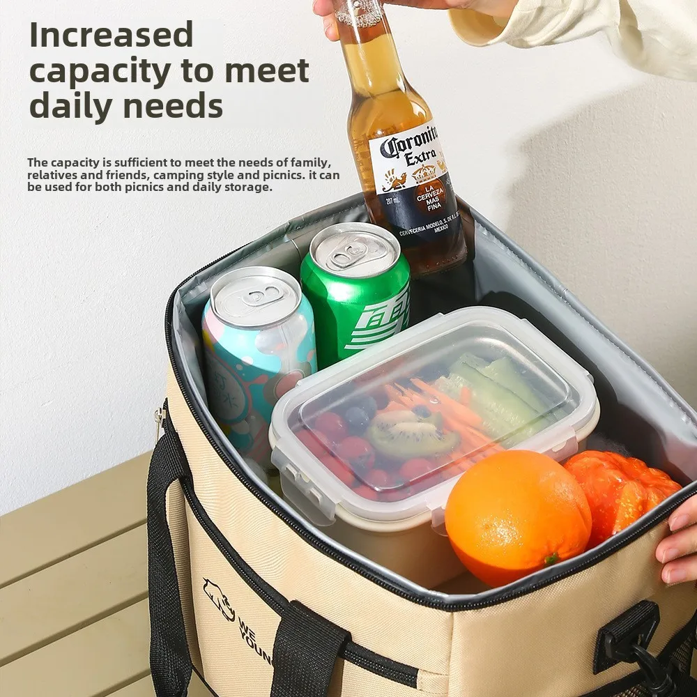 Oxford Fabric Thermal Bag for Outdoor Camping Large Capacity Waterproof Ice Cooler Picnic Bag