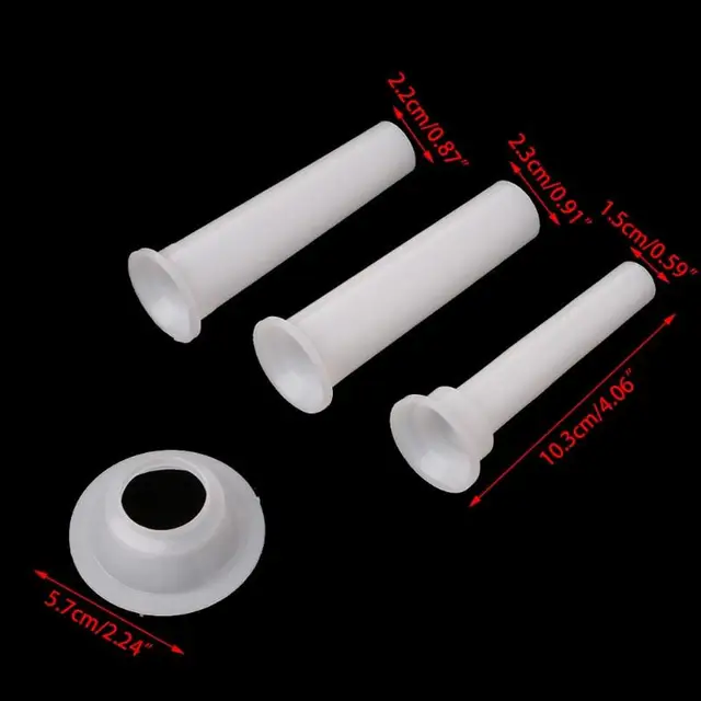 3 db/Beállított Húsdaráló Kolbász Cucc Töltőcsövek Diy Kolbászgyártó Tölcsérek Fúvókák Konyhai Szerszámok - Image 3