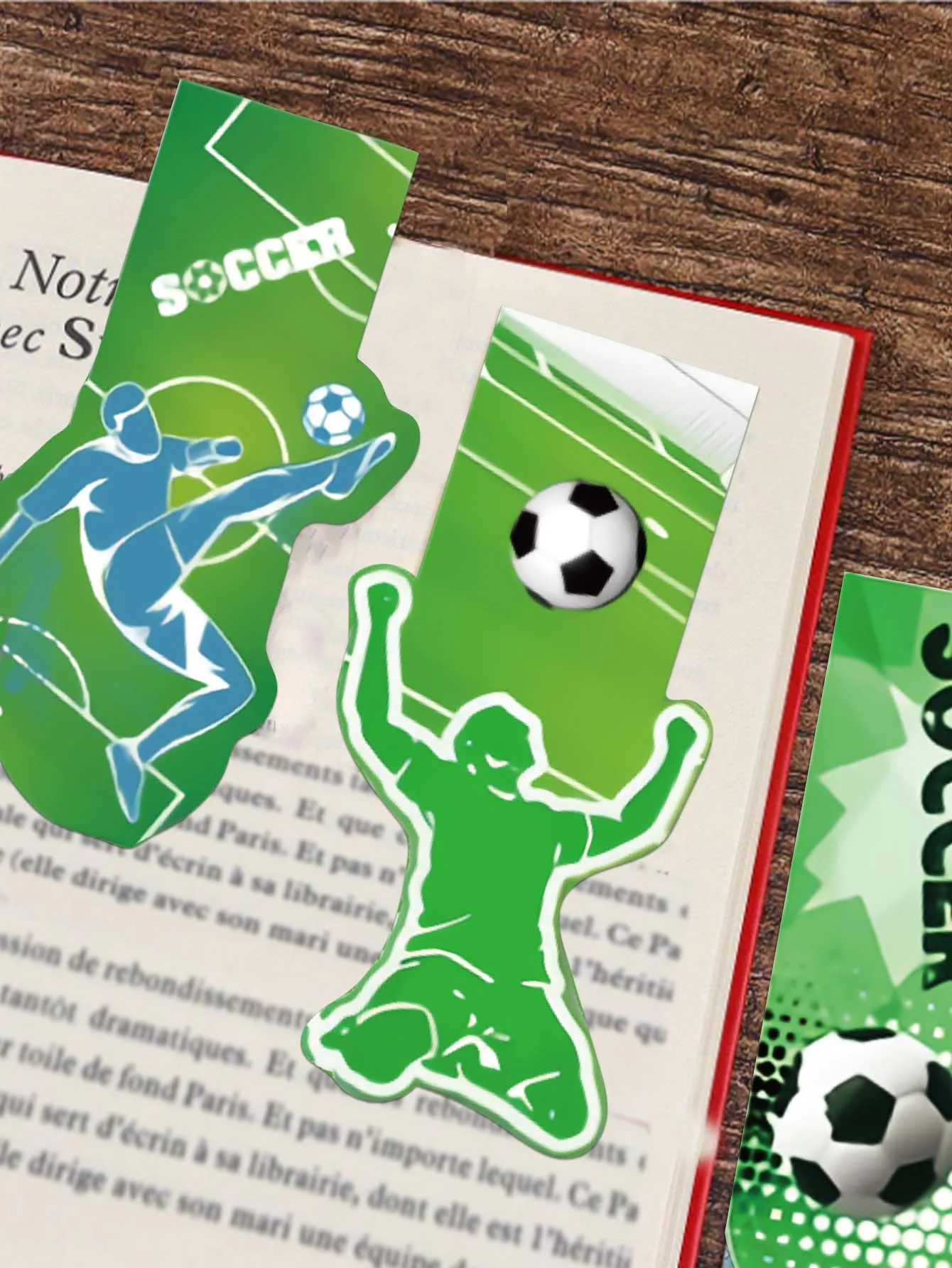 30PCS Creative Football-Themed Decorative Bookmarks
