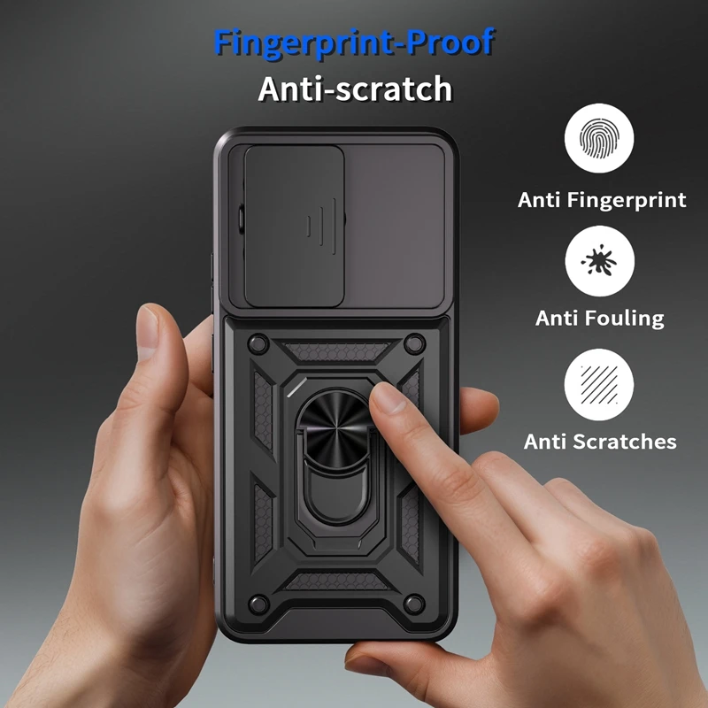 Armor Shockproof Slide Camera Protect Phone Case Cover