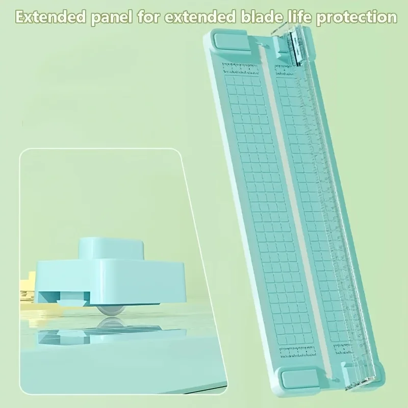 1pc Manual 4-in-1 Bidirectional Paper Cutter with 4 Blades - Portable Office School Home Use, Precision Cutting Tool 2
