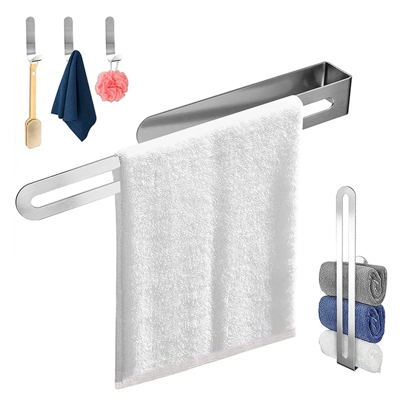 Hand Towel Holder, Strong Self Adhesive Hand Towel Ring, Thicken Stainless Steel Bar/Rack