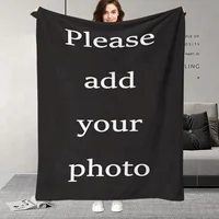 Custom Digital Flannel Fleece Blanket, suitable for family beds, sofas, offices, outdoor camping, Customized Blanket with Images
