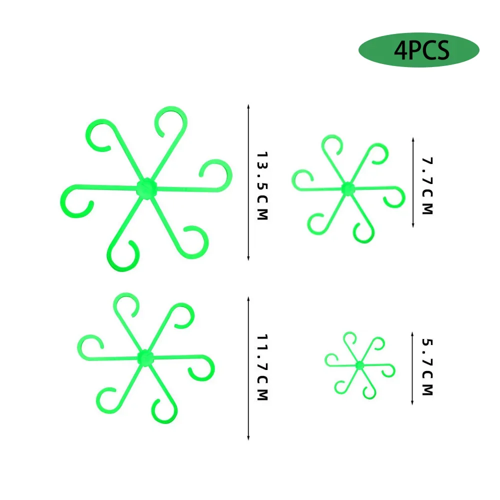 4PCS Reusable Plant Stem Support Folding Frame Garden Tools No Stake Trellis Support Branches Organizer