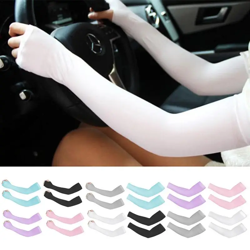 

Sun Protective Arm Sleeves For Summer Car Motorcycle Ice Silk Arm Elbow Cover For Cycling Riding Sports Running Climbing Fishing
