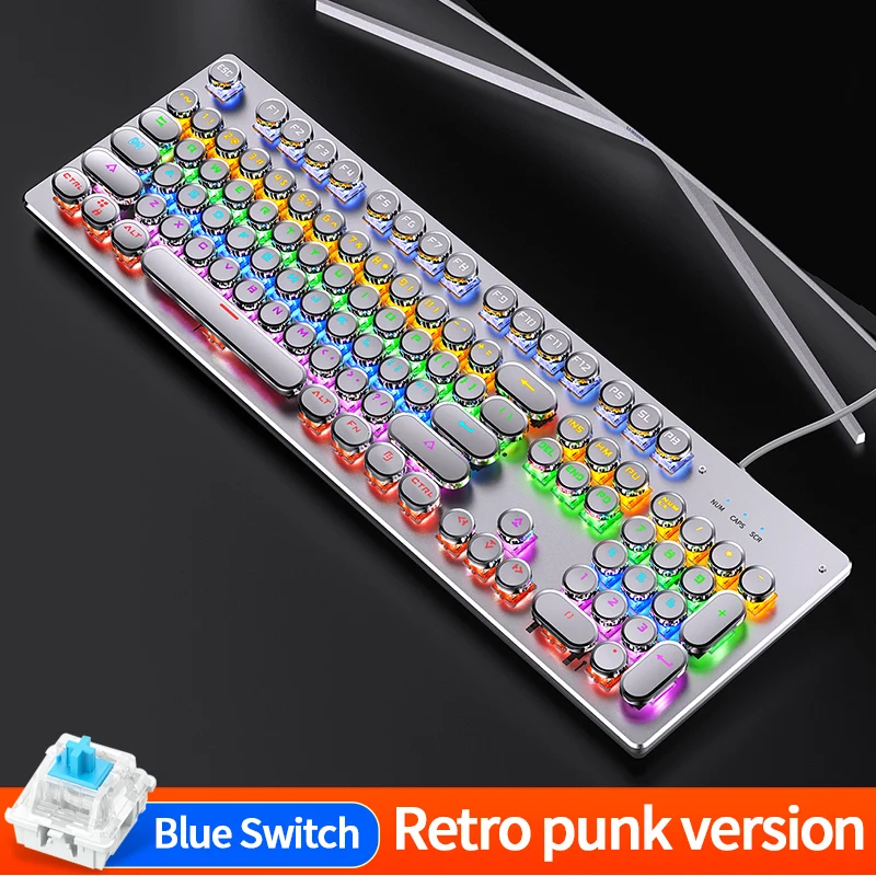 Przewodowa klawiatura mechaniczna z możliwością wymiany podczas pracy (hot-swap) do komputera stacjonarnego, laptopa, akcesoria dla graczy.